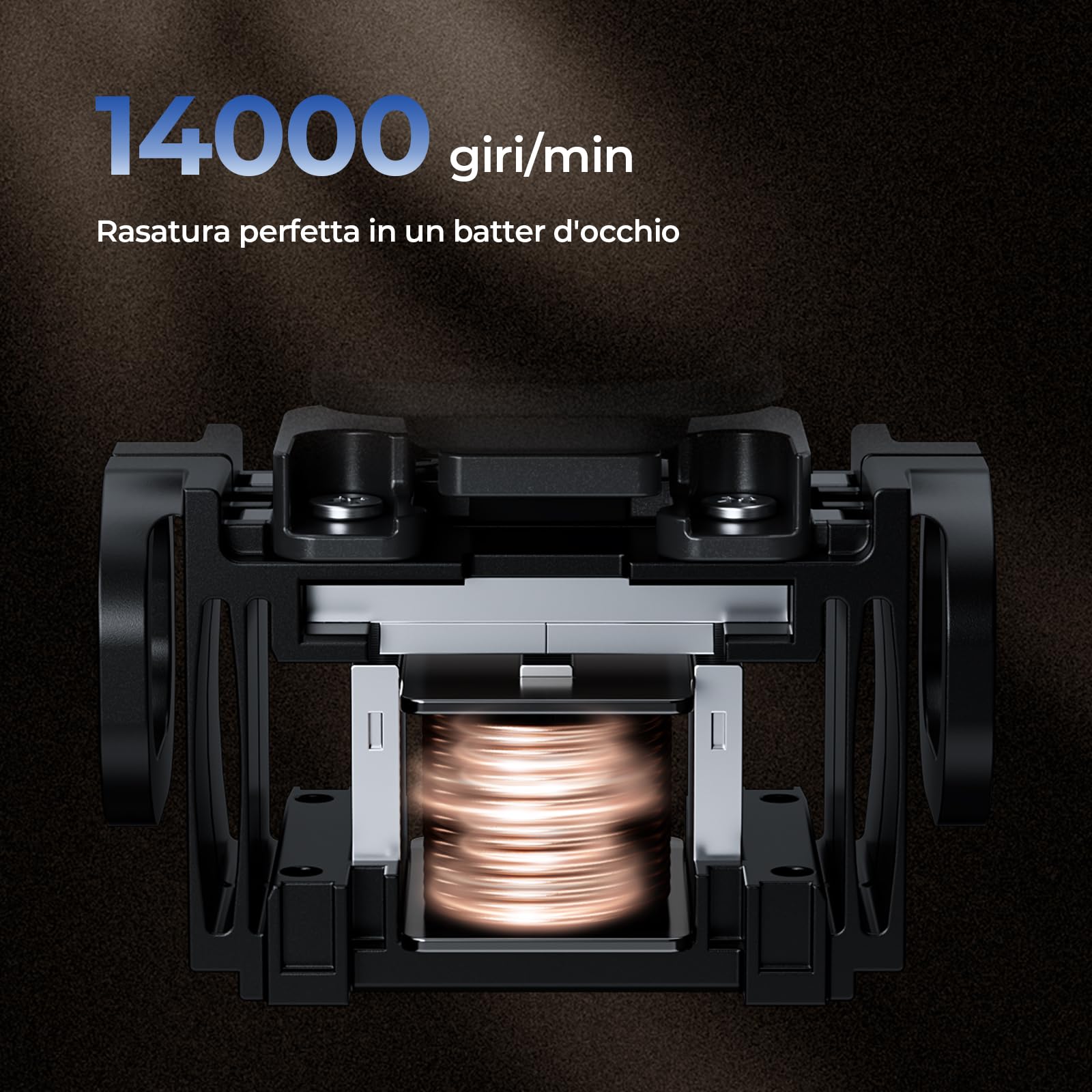 Yoose MINI 5 Rasoio Elettrico barba Uomo a Lamina, Regolabarba Professionale Ricaricabile Wet&Dry IPX7 Water Resistance