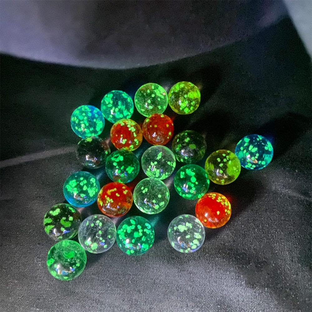 10 bolas de cristal luminosas, máquina de pinball de 12 mm, canicas pequeñas de ganado, canicas de vidrio, bola que rebota, decoración de peceras (dorado)