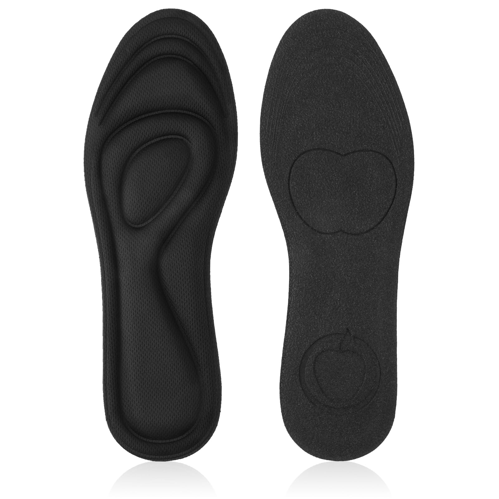 2 Pairs Memory Foam Insoles, Full-Foot Responsive Cushioning, Plantar Fasciitis Insoles for Women Man, Orthotic Shoe Inserts Arch Support Inserts for