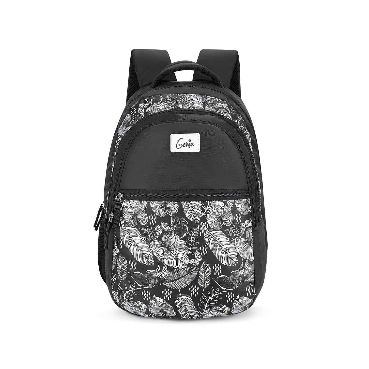 Genie Jade School Bag for Girls. Black backpack for women. More Volume, 3 zips, Stylish & Trendy College Bags for Girls, Water Resistant, Lightweight Bags for Office, Travelling. 36 litres. 19" (B097JHVQHQ) Amazon Price History, Amazon Price Tracker