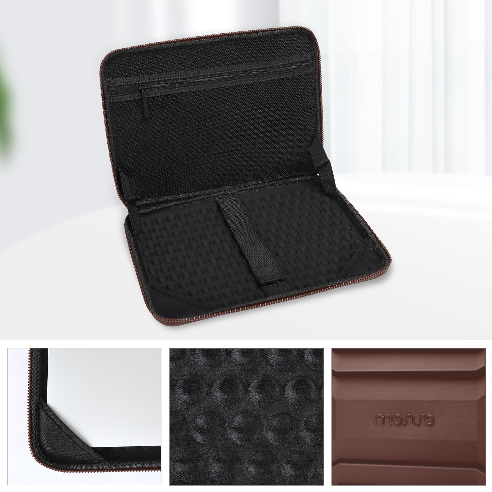 DOMISO Laptop Hard Case 15-16 Inch Waterproof Shockproof Hard Shell Laptop Sleeve With Handle & Storage Pocket, Compatible With MacBook, HP, Dell, Teal