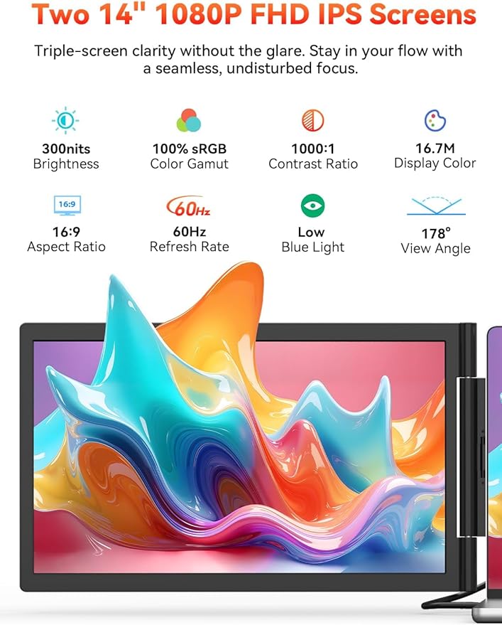 Monitor Extensor 14 FHD IPS miniatura 3
