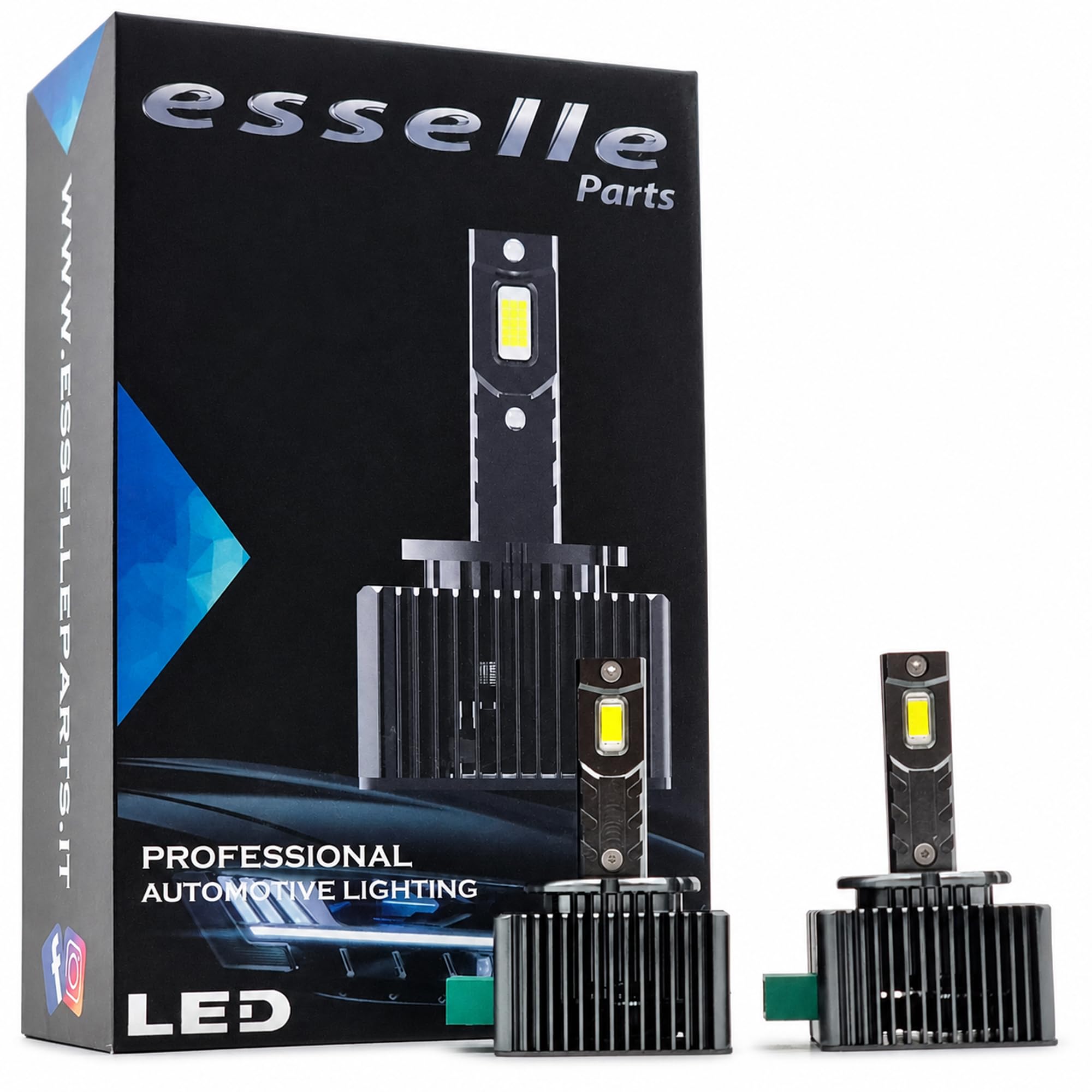 Coppia Lampade D3S LED 12000 Lumen 6000K specifiche per Alfa Romeo Stelvio – Conversione da Xenon a LED Plug & Play Canbus – Luce Bianco Ghiaccio Ultra Potente – 35W CSP Alta Luminosità