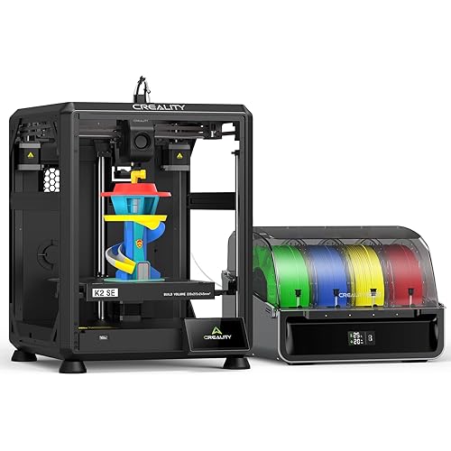 Creality K2 SE Combo 3D Printer, Support Multicolor Printing with CFS, 500mm/s High-Speed Printing, Auto Leveling, Vibration Control, Compact Desktop Upgrate 3D Printer, Print Size 220x215x245mm