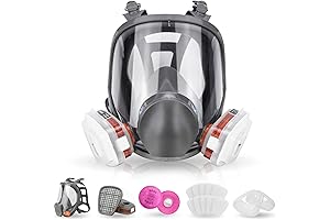 Reusable Fiberglass Full Face Mask Respirator for Painting and Polishing