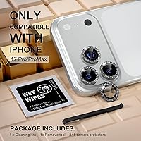 Vista 149 de Misea [3+1] for iPhone 14 Pro/iPhone 14 Pro Max Camera Lens Protector Bling, 9H Tempered Glass Camera Cover Screen Protector Metal Individual Ring