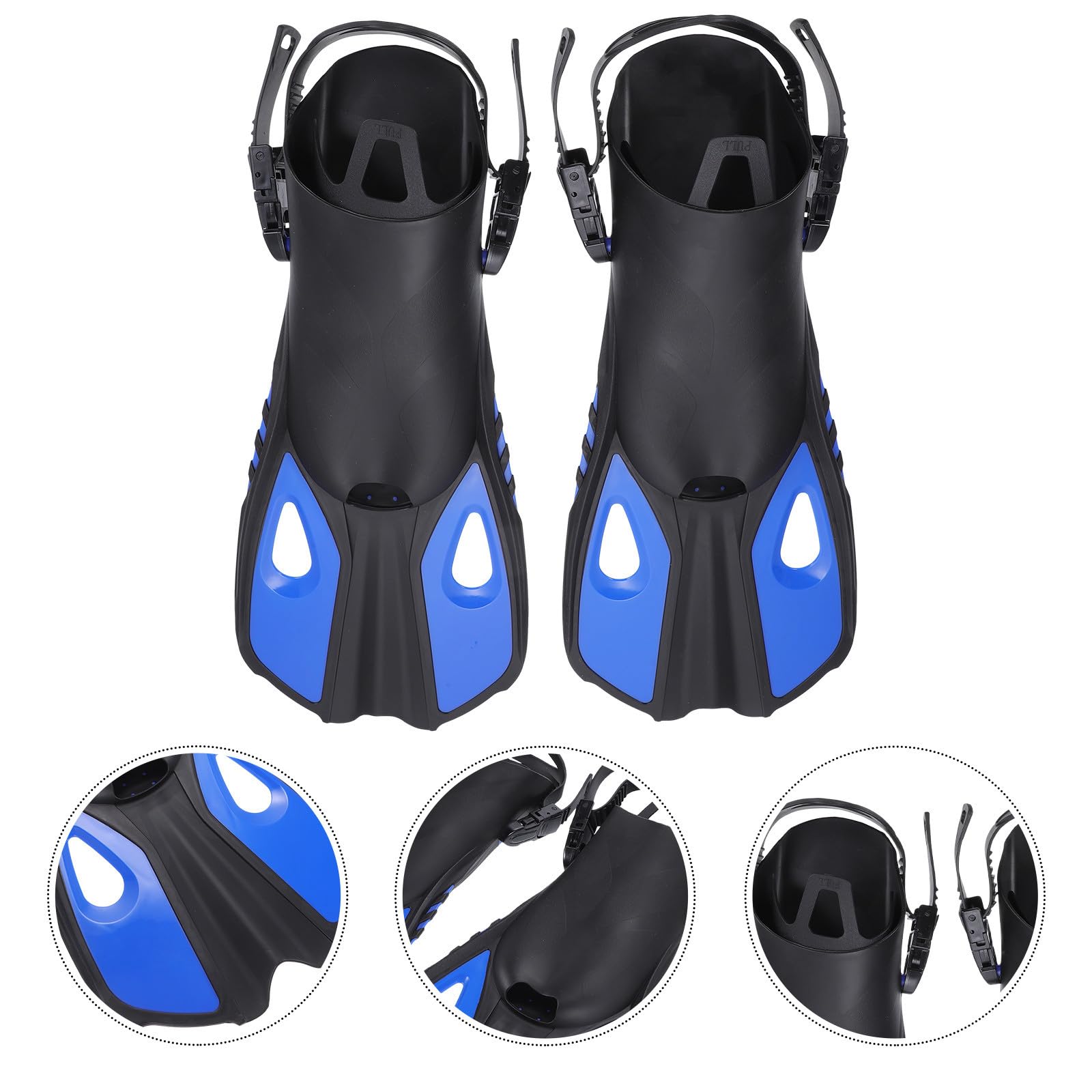 Aletas de Snorkel de Goma, Azul, Ajustables, para Natación y Snorkel, para Mujeres Principiantes, Calzado de Buceo y Entrenamiento