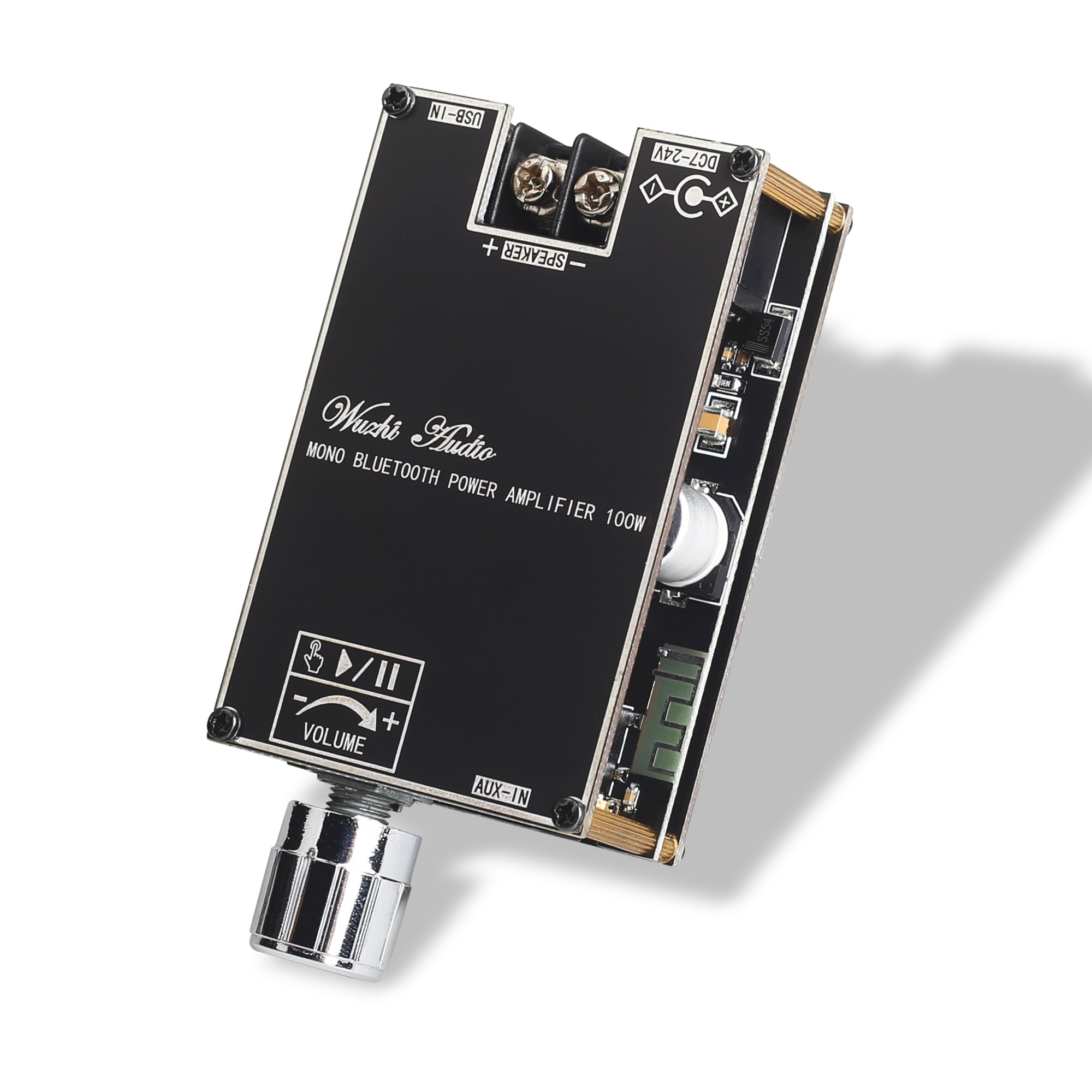 ZK-1001B Mono Amplifier Board with TWS, 100W Power Output, Vehicle Amplifier Wide Voltage Input 9-24V, Supports USB/AUX/Bluetooth, Black-image-22