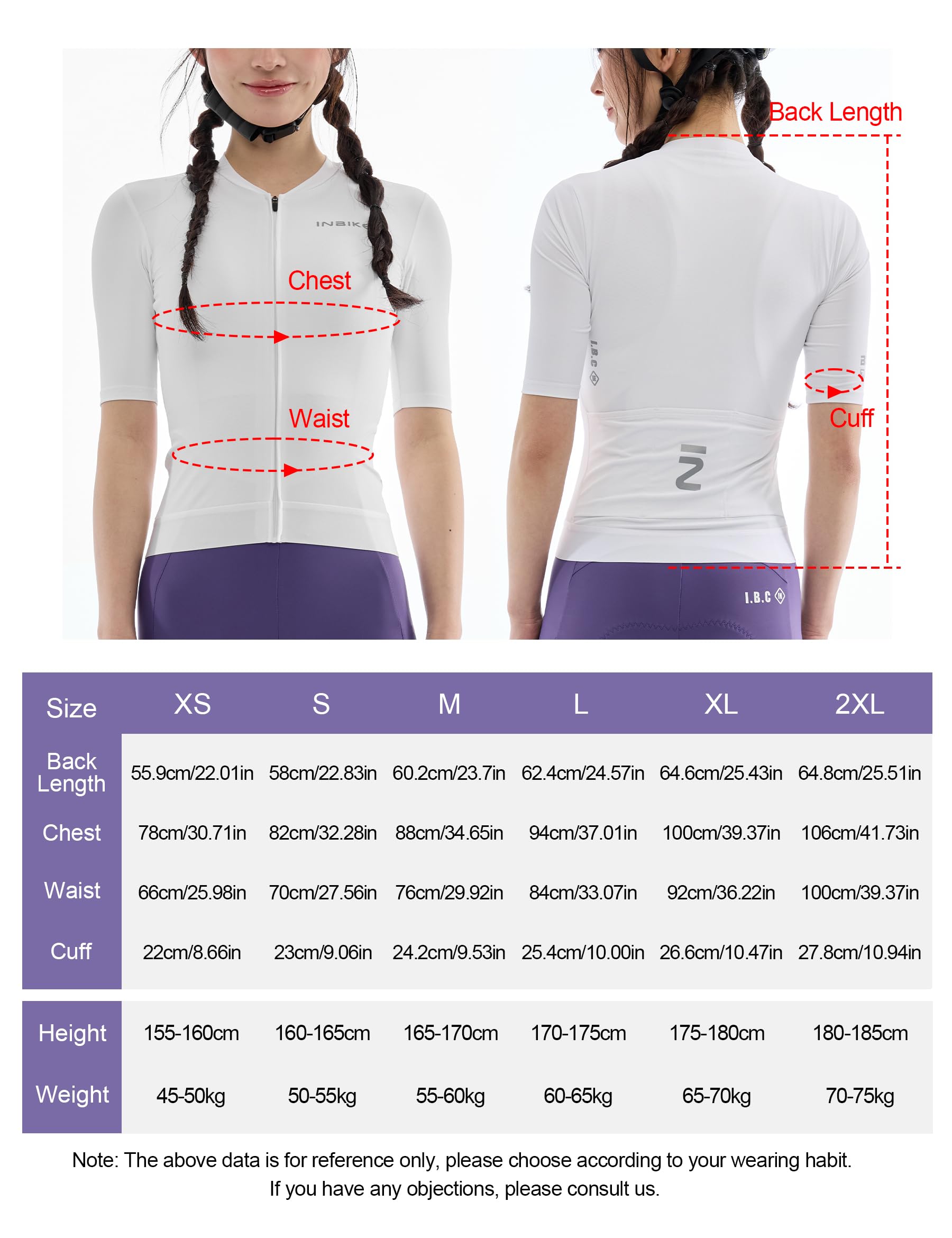 INBIKE Radtrikot Fahrradtrikot Damen Sommer Kurzarm mit 3 Taschen Atmungsaktiv Schnelltrocknend Fahrradsport Frauen WF879