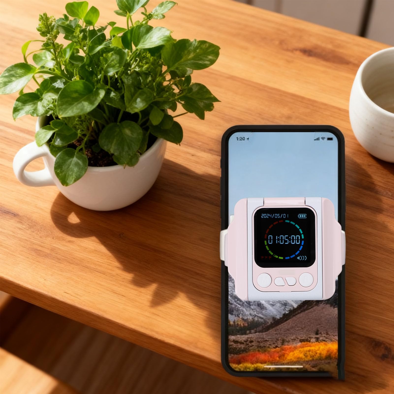 Blocco per Telefono Cellulare, Blocco Temporizzato per Telefono Cellulare Dal Design Portatile con Miglioramento della Messa a Fuoco, per con Cavo USB per Studenti Che Lavorano Studiando