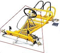 Vista 5 de Soporte de engranaje de dirección delantera de 25.197 in, conjunto de barra de acoplamiento y rueda de dirección delantera, barra de acoplamiento