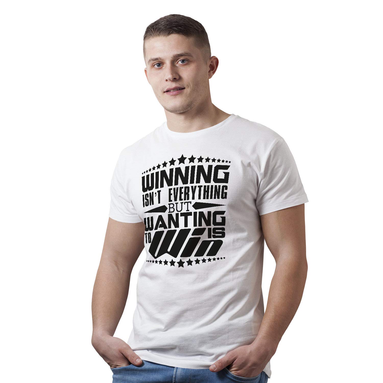 Winning Camiseta Unisex con Frase Personalizada, inspiradora para Hombres, Camiseta motivadora Positiva con Lema de motivación Verde Verde XXL