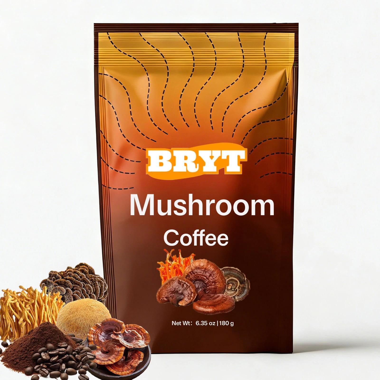 Bryt Mushroom Coffee with 6 Adaptogenic Mushrooms + Collagen 1pcs