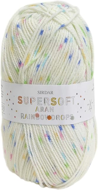 Sirdar Supersoft Aran Rainbow Drops, Love Hearts (852), 100g