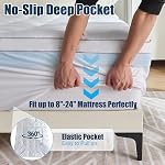 4 Lnch matelas double couche Topper Twin Taille, 2 Mousse de mémoire de gel de refroidissement de pouce et 2 Coquille de matelas pour douleurs au dos, avec poche élastique profonde