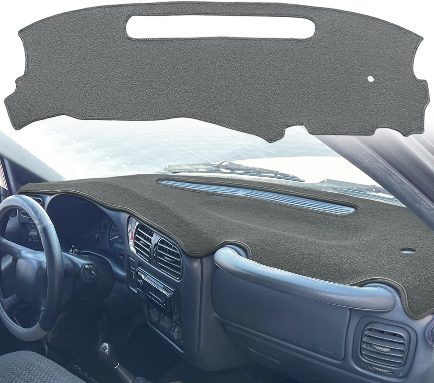 YIZ Custom Fit Dash Cover for Chevy S10 Blazer GMC Jimmy Sonoma Oldsmobile Bravada Isuzu Hombre - Charcoal Gray Dashboard Mat Pad Y39