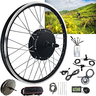 ZAAHII 36V 48V 500W 1000W 1500W Rear Drive Brushless Gearless Motor Electric Bike Conversion Kit, 20 24 26 27.5 28 29 Inch 700C Rear Wheel,36V500W-700c