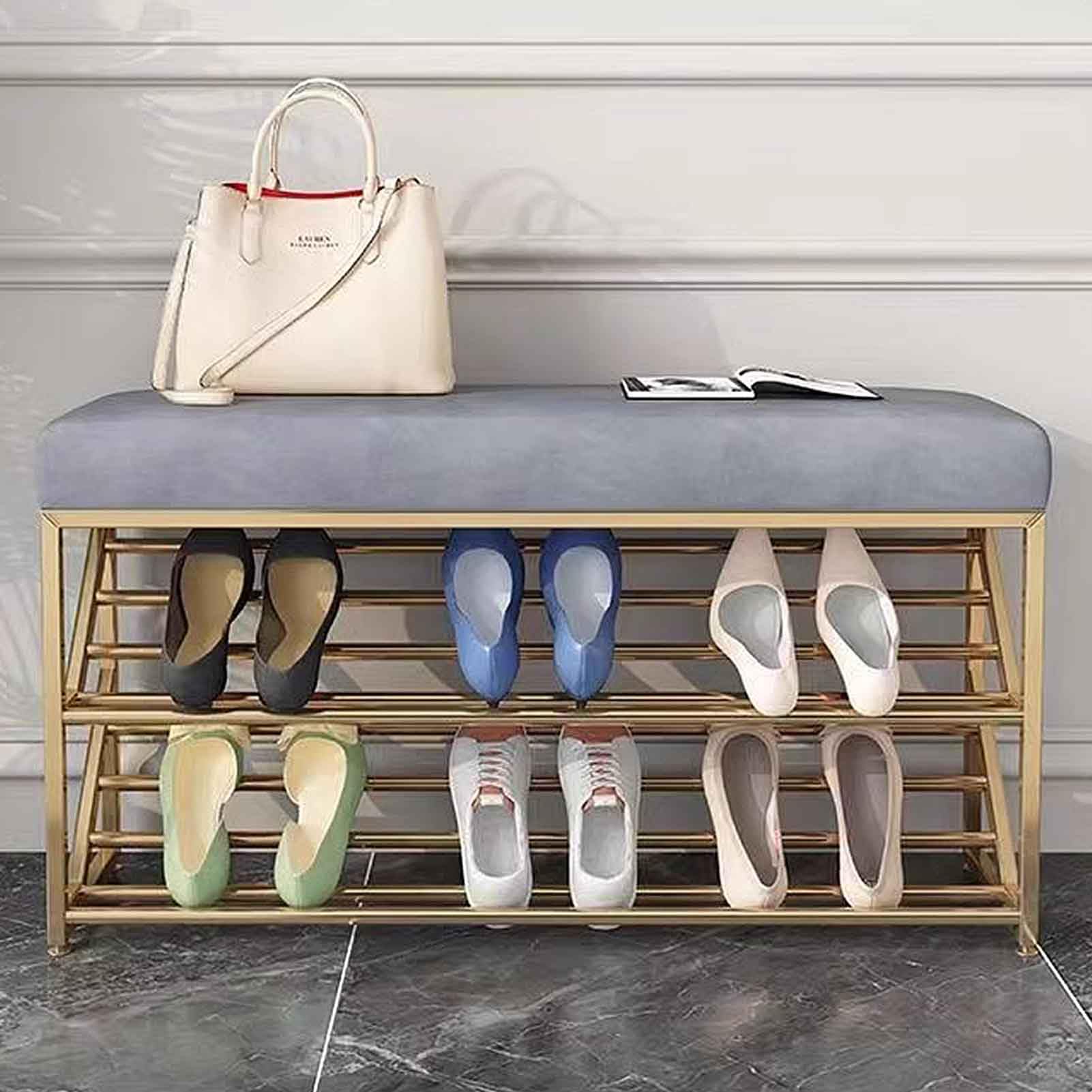 Banc d'entrée avec rangement chaussures pour un couloir ordonné