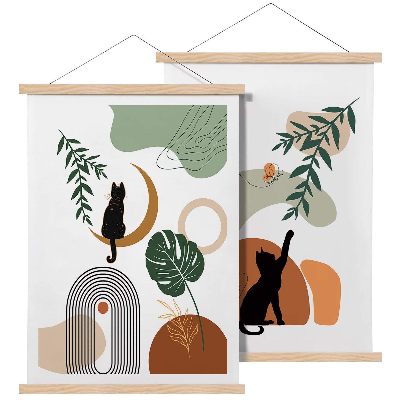 Cadre magnétique pour affiche 40x50 cm en bois suspendu pour photo et toile de diamant Lot de 2