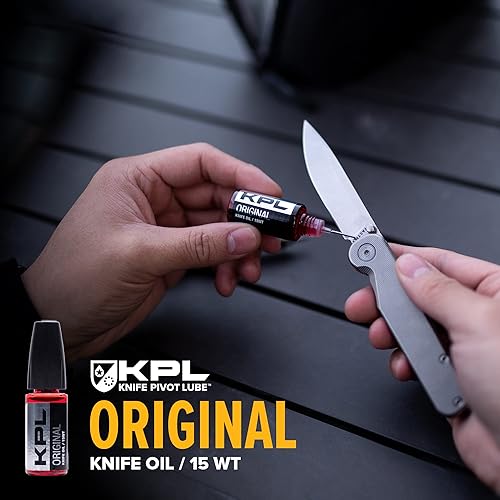 Miniatura 5 de Lubricante de pivote para cuchillo  Aceite original para cuchillas  Aceite sintético de rectificado para navaja de bolsillo  Lubricante de precisión