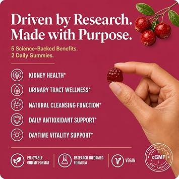 Kidney Cleanse Detox & Repair for Women 120 Cranberry Supplement 2 Pack