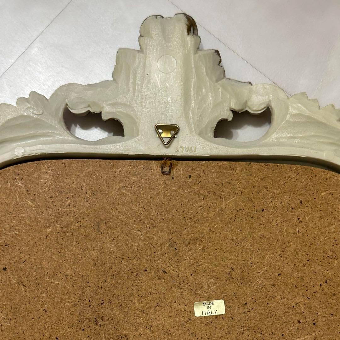 イタリア製 ミラー クラシック アンティーク ホワイト 壁掛け ストア