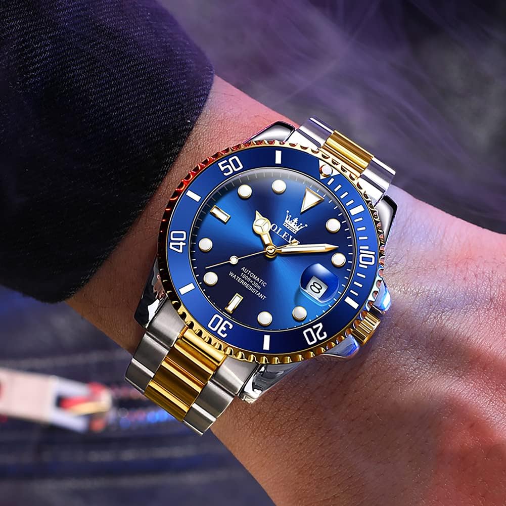 OLEVS Men Automatic Mechanical Watches Self Winding Luxury Stainless Steel Men Watch No Battery - Image 8