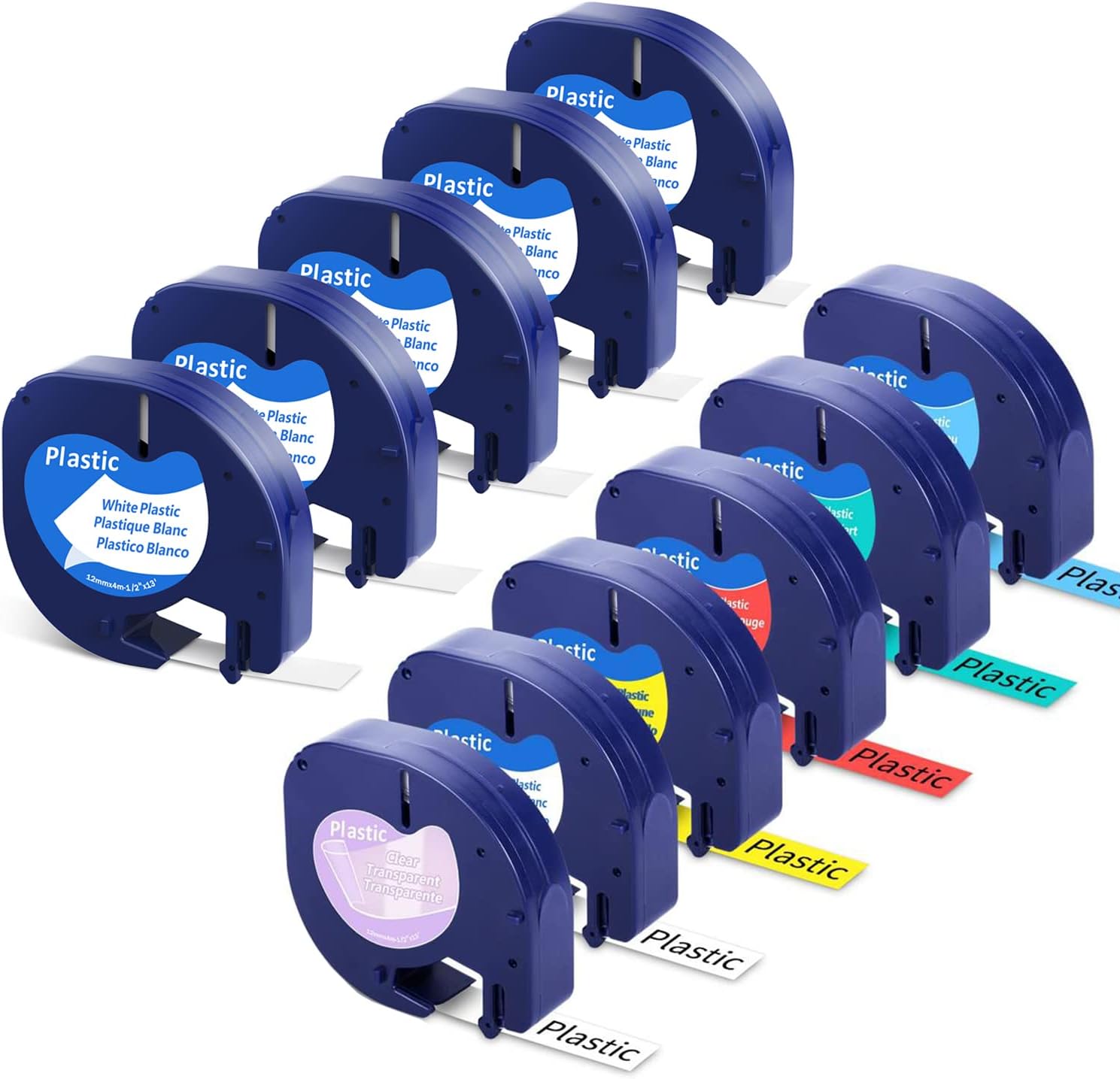 Compatible with Dymo Letratag Refills Plastic Label Tape