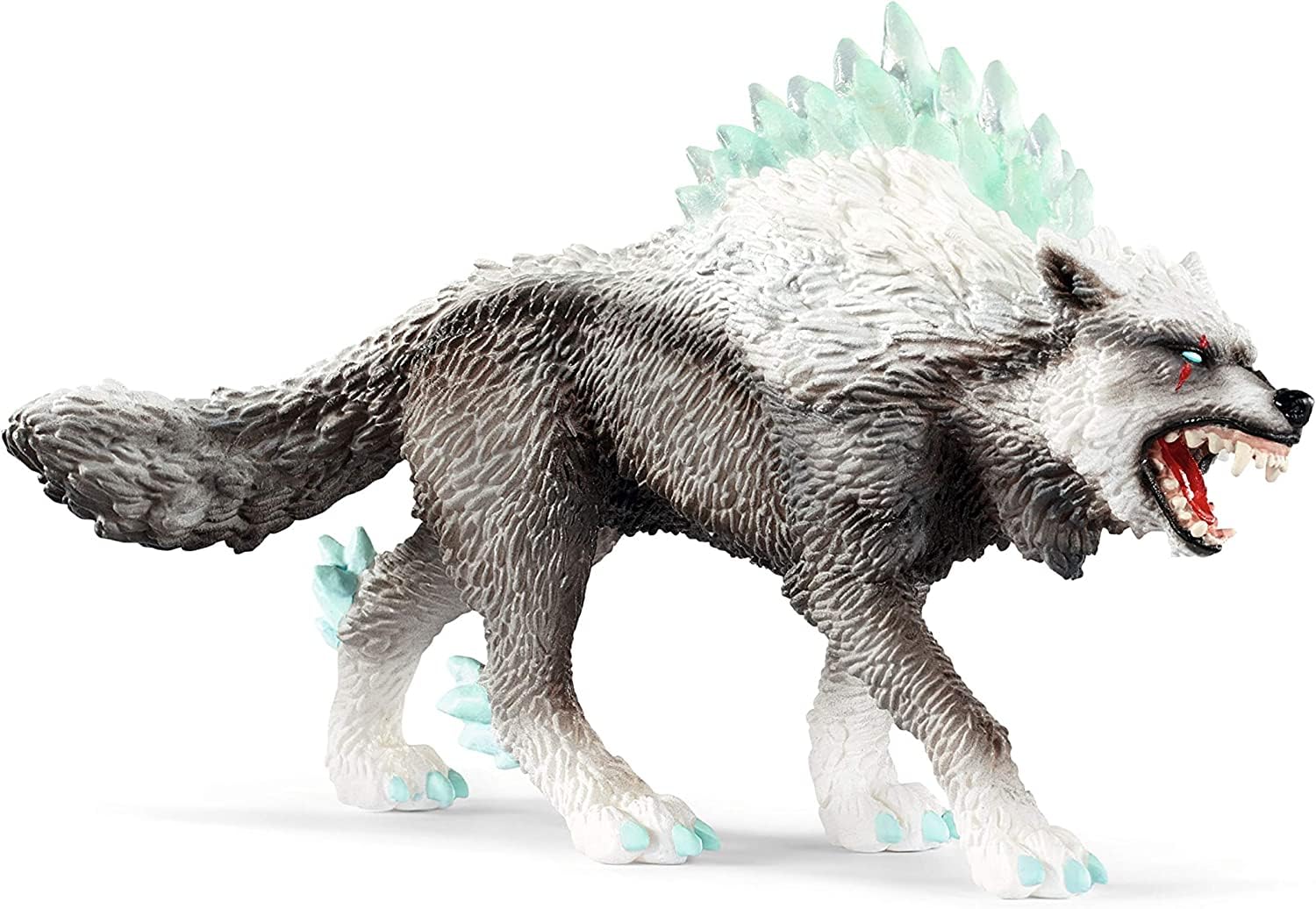SCHLEICH ELDRADOR Creatures | Schneewolf 42452 | ELDRADOR Monster Spielfigur mit transparenten Rückenkristallen | tolles Geschenk für Mädchen und Jungen | ab 7 Jahren | 15 x 5 x 9 cm