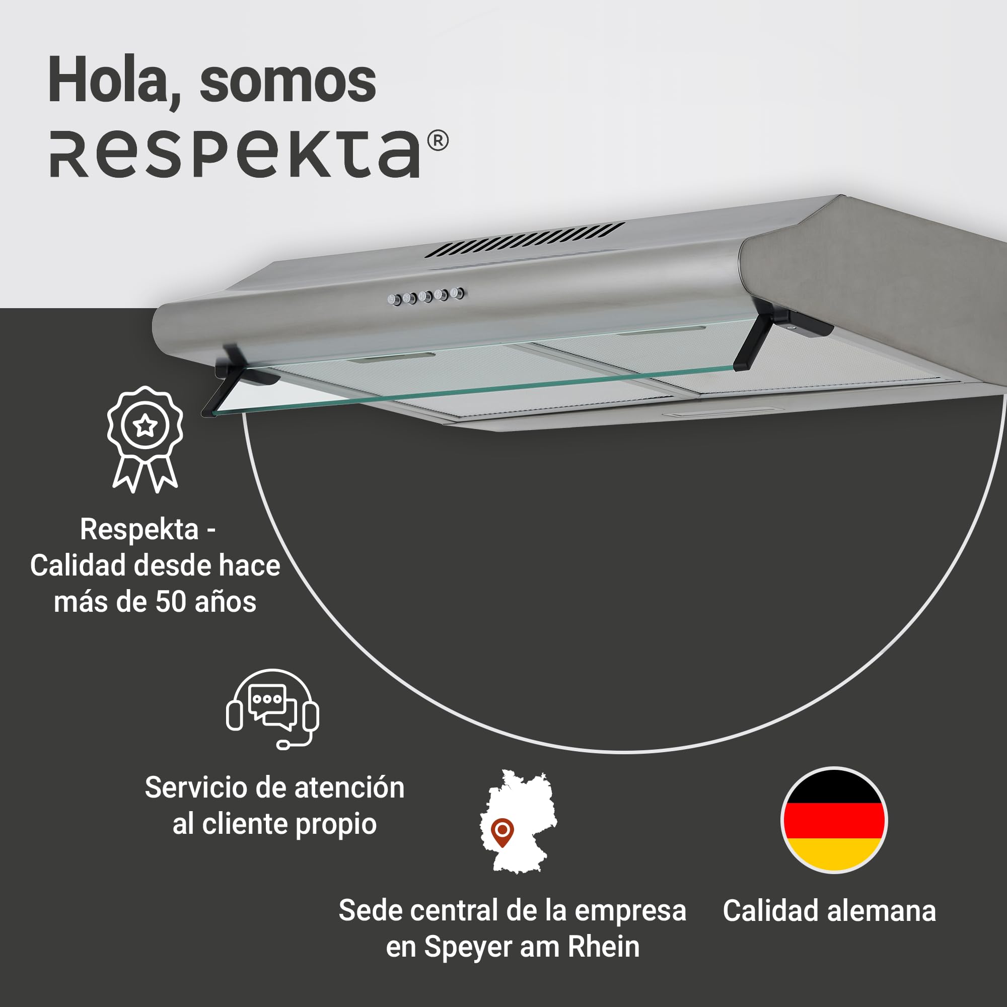 respekta Campana de acero inoxidable 60 cm CH1259IXCN