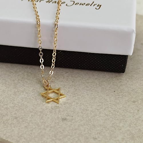 Miniatura 5 de Gold Star of David Necklace - Jewish Magen David Handmade Jewelry 16 inch  2 inch Extender