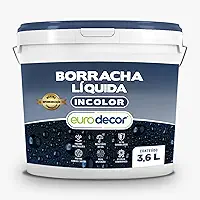 Borracha Líquida Incolor 3,6kg Eurodecor Impermeabilizante para Telhado e Laje – Veda Goteiras e Fissuras