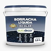 Borracha Líquida Incolor 3,6kg Euro decor Impermeabilizante Para Telhados Paredes e Fissuras