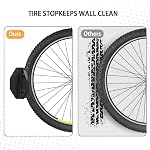 Support mural de vélo pivotant, cintres de vélo pour garage, rangement de vélo à l'espace, sac à vélo robuste peut tenir jusqu'à 77 lbs, installation facile, paquet de 2