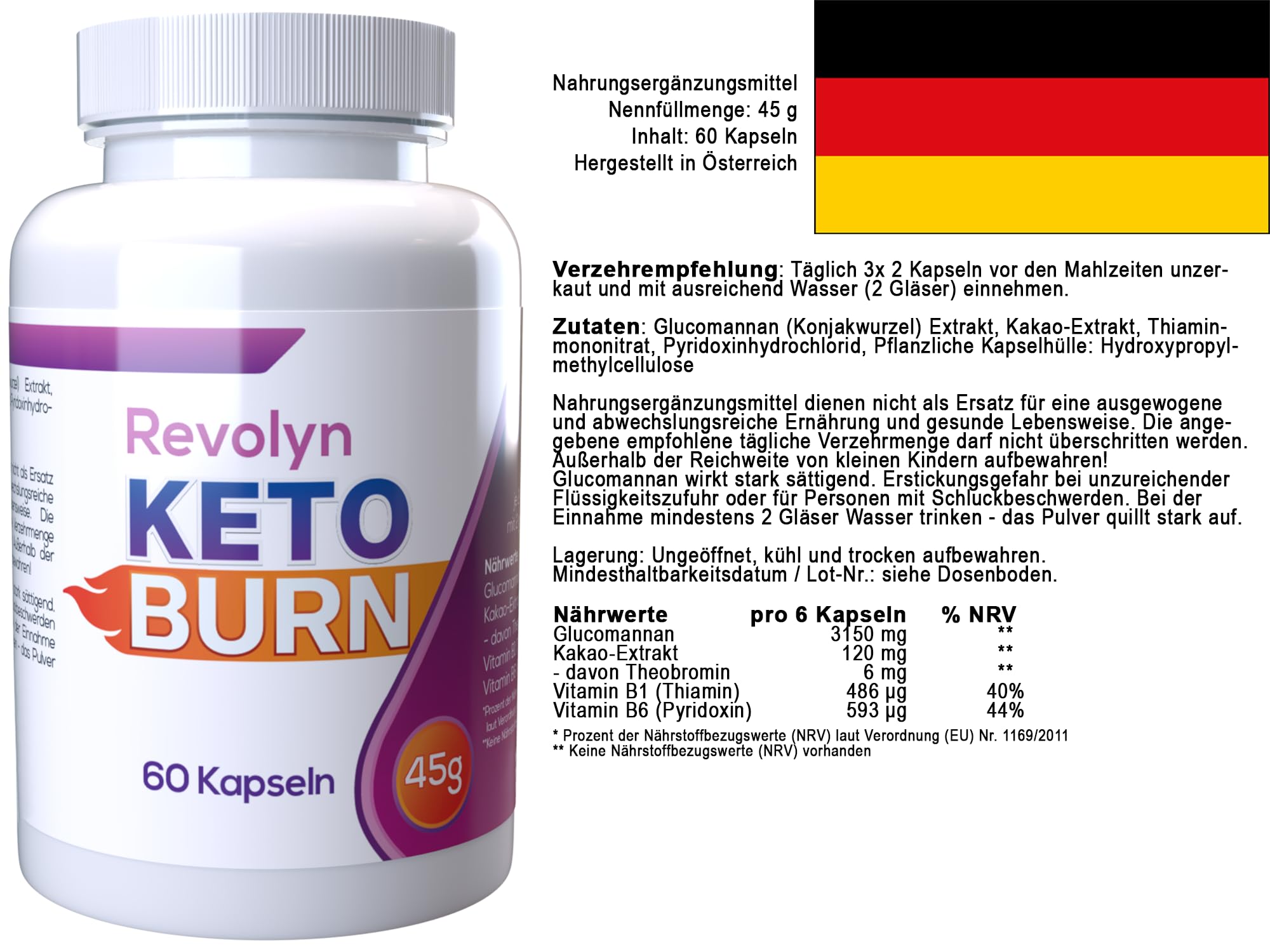 Keto Burn - 180 Kapseln (3x 60 Kapseln), 3er Pack