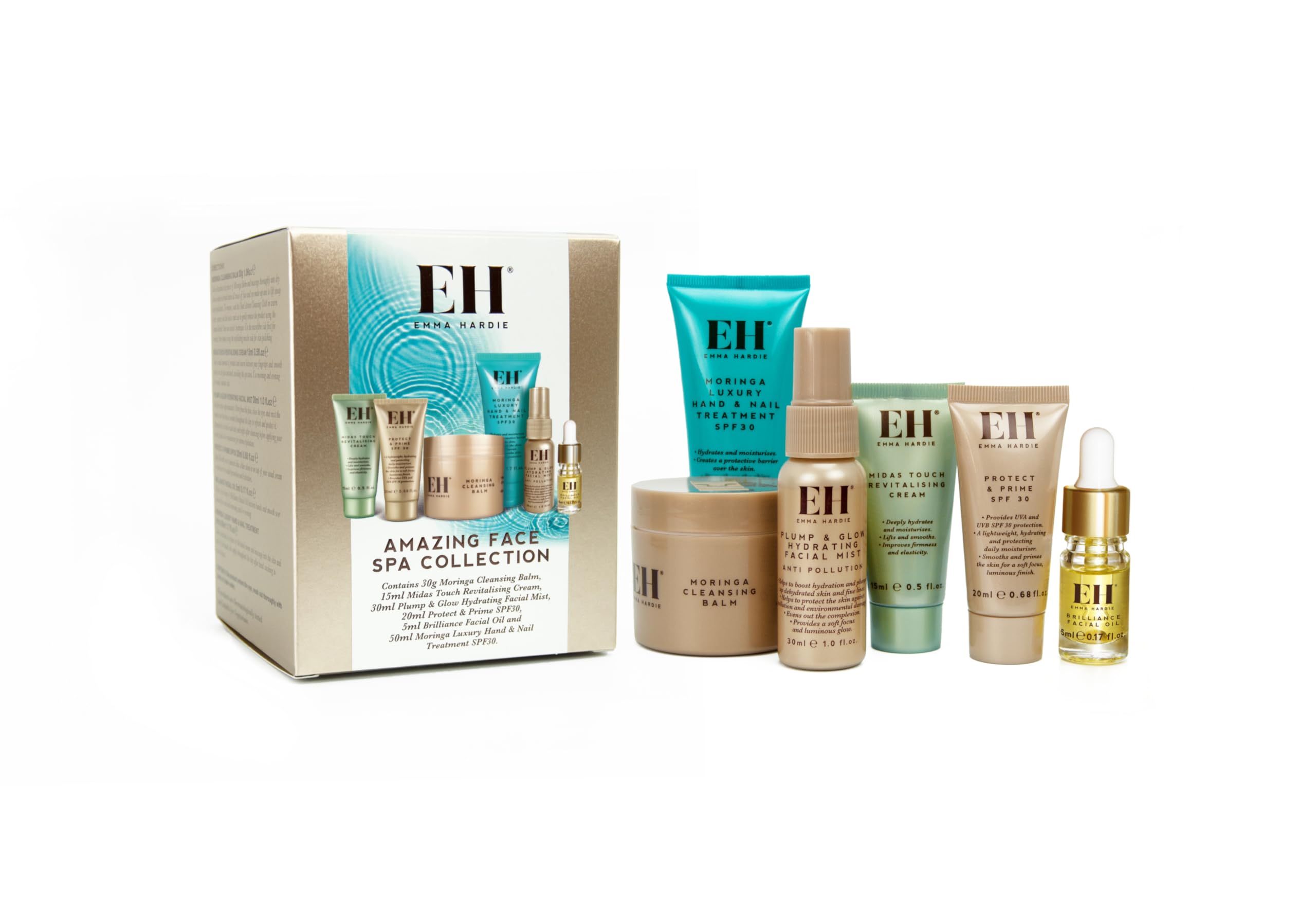 Emma Hardie Amazing Face Spa Collection Kit: Contains 6pcs of Iconic Travel Sized Skincare Products
