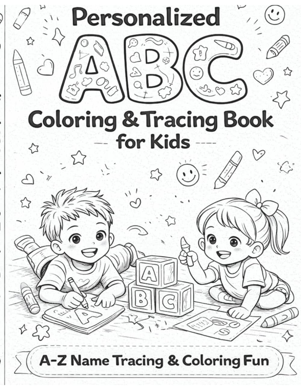 ABC Coloring and Tracing Books for Kids: A-Z Tracing and Coloring Fun
