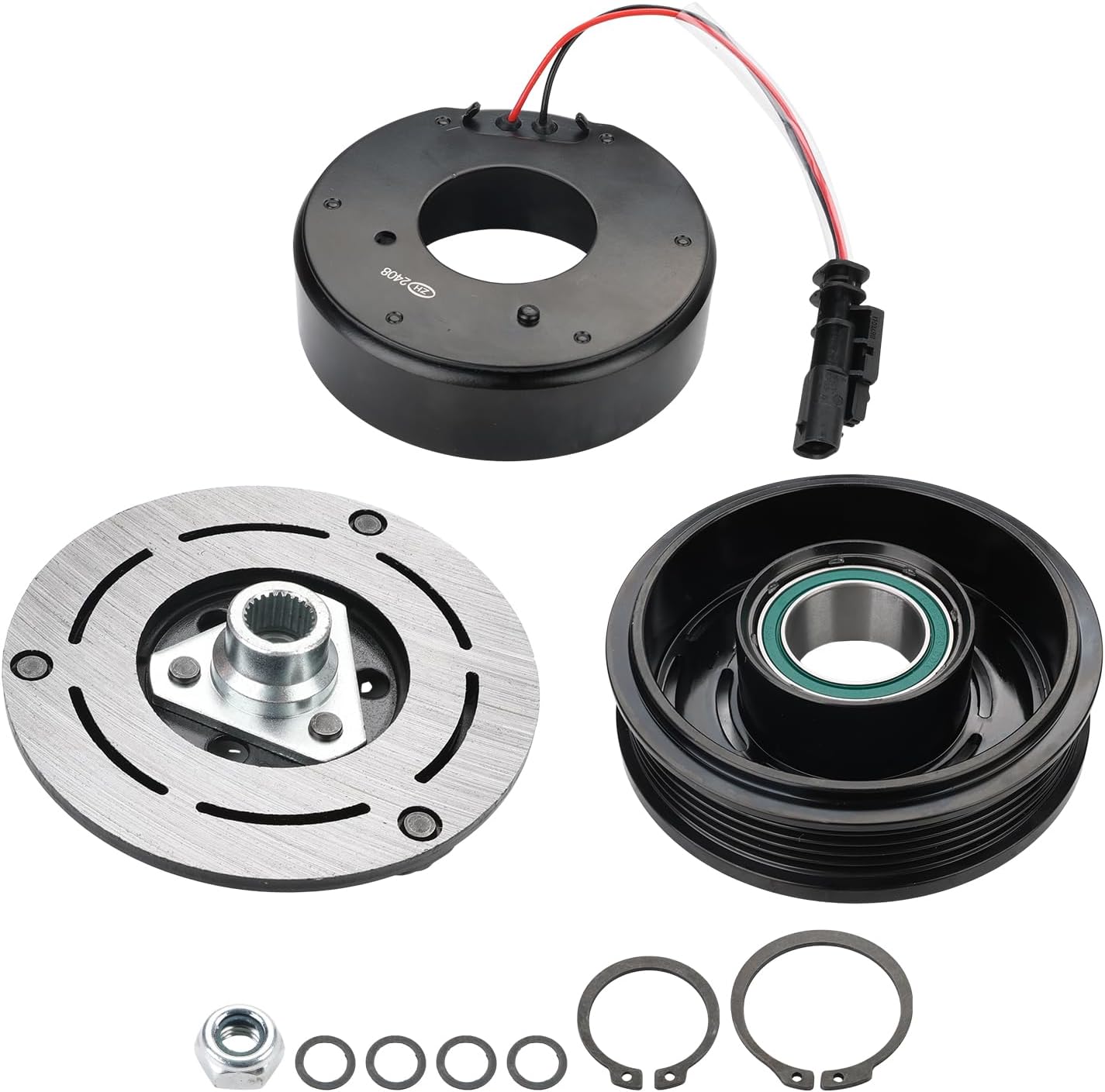 JDMON Air Conditioner AC Compressor Clutch Kit Compatible with Chevy Cruze 2015 2016 2017 2018 2019 Limited 2016 L4 1.4L Replace 67570, 13427936, 39067789, 39176468