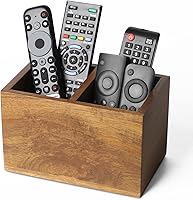 Vista 11 de Soporte para control remoto, soporte de madera para control remoto de TV para mesa, organizador remoto para decoración del hogar, caja remota
