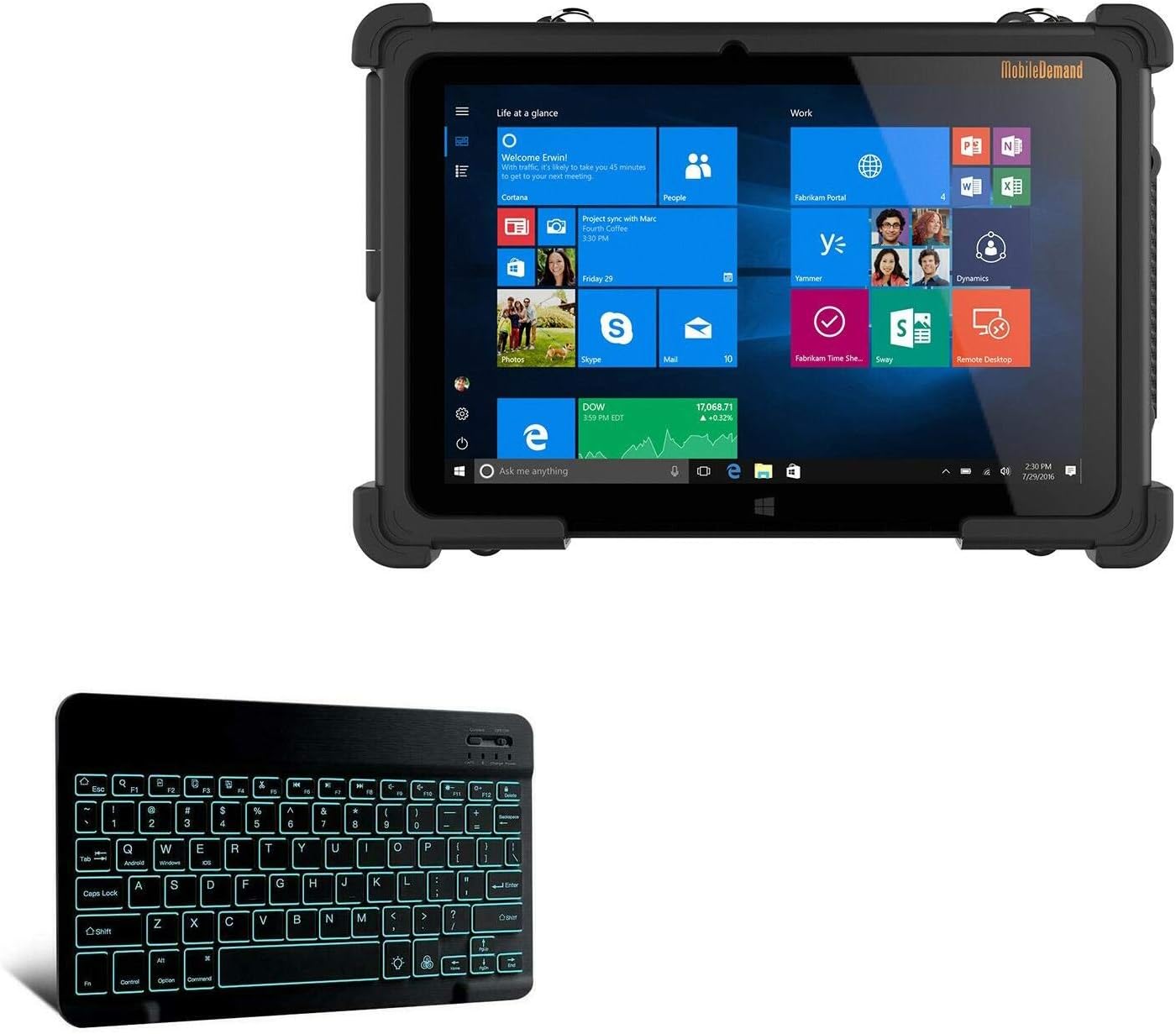 BoxWave Keyboard Compatible with MobileDemand xTablet Flex 10A SlimKeys Bluetooth