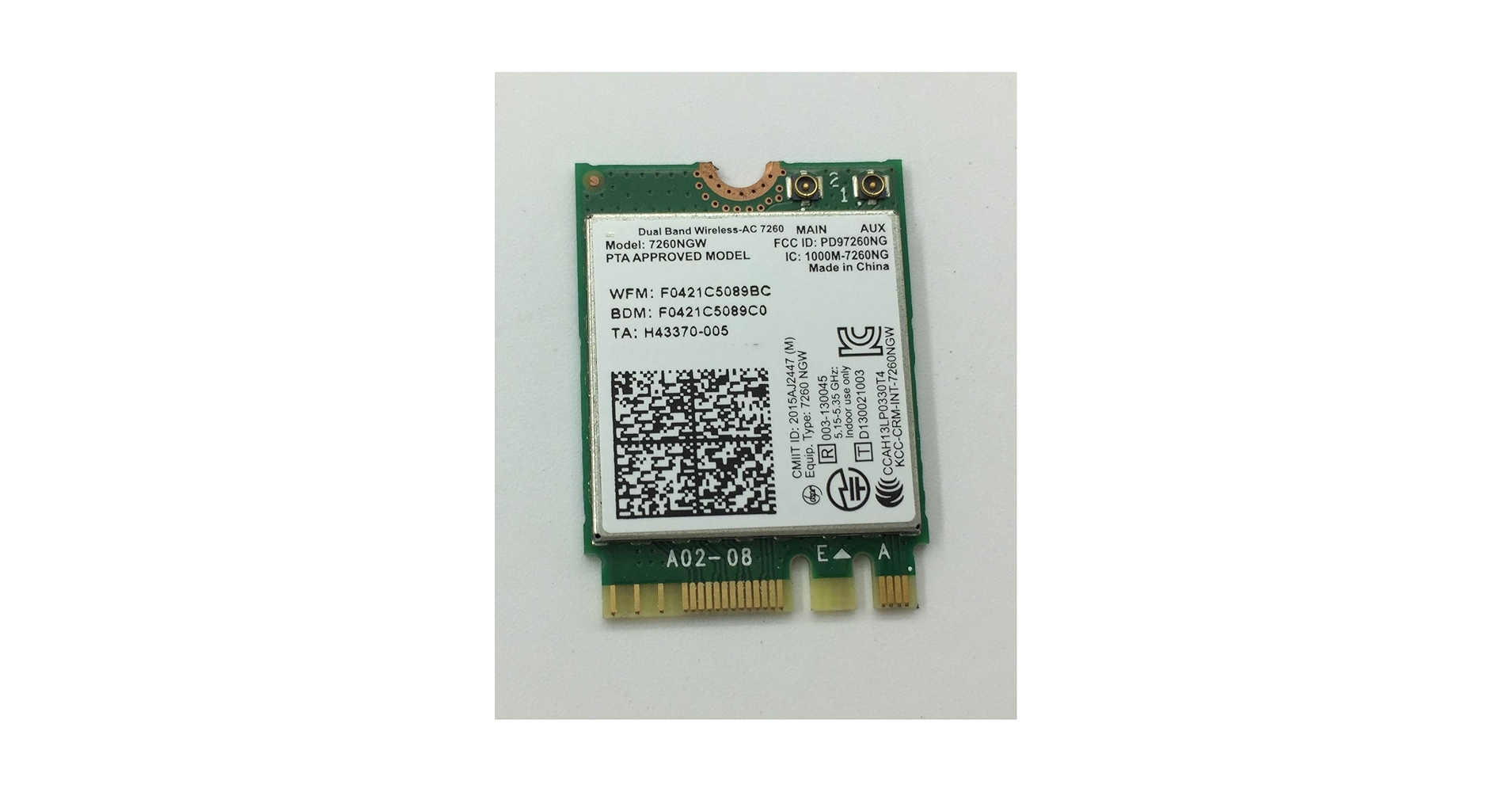 867Mbps Dual Band Wireless-AC 7260NGW WiFi Card for HP 14