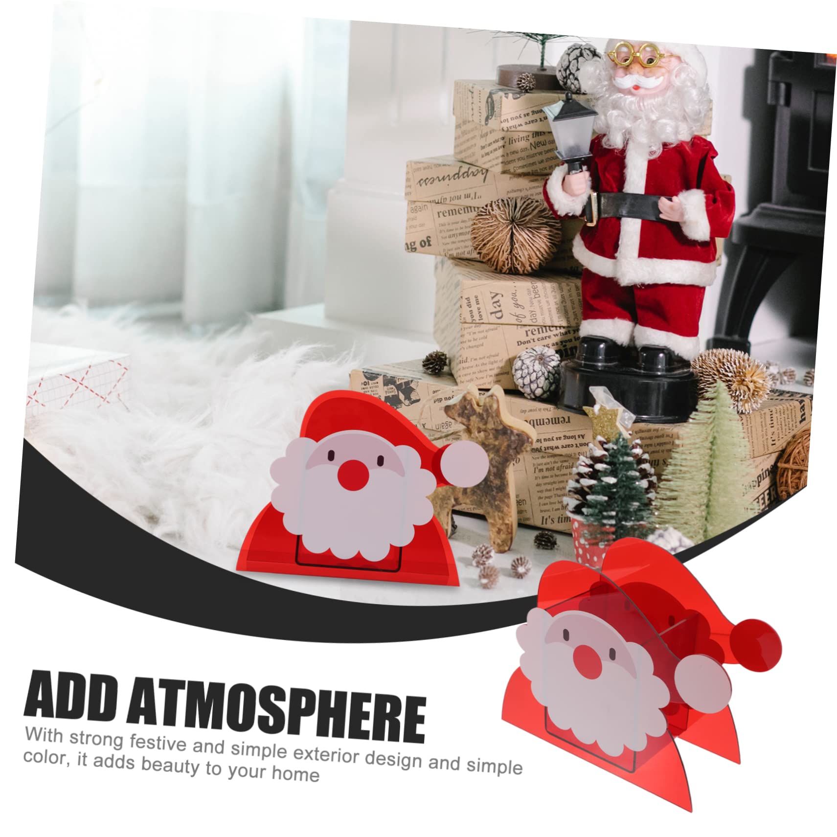 TOPBATHY 2 Piezas macetero multifunción navideños Christmas jarrones Decorativos para el hogar Titular de la Flor de Navidad decoración Maceta para el hogar macetero Compacto