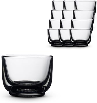 Fellow Pirch Cortado Glasses 4.5 oz Artisanal Cups, Set of 12, Dishwasher Safe Coffee Glasses for Espresso Drinks & Latte Art Smoke