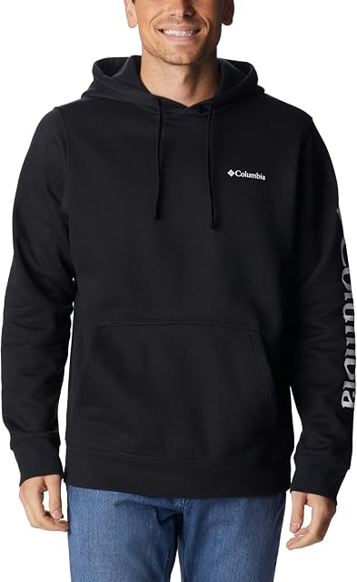 Columbia Men's Trek Hoodie, Black/CSC Sleeve Logo, XX-Large