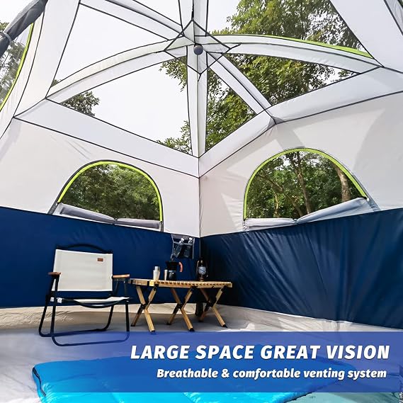 UNP 6 Person Tents for Camping Waterproof Family Cabin Tent with Rainfly