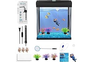 15g Glass Betta Fish Tank Aquarium Starter Kit