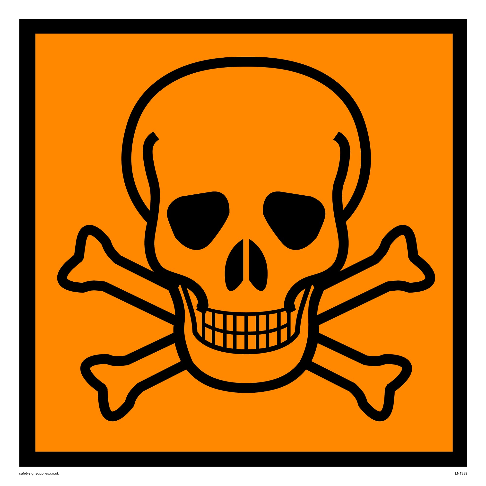 Pack of five - Toxic (chip) Sign - 200x200mm - S20
