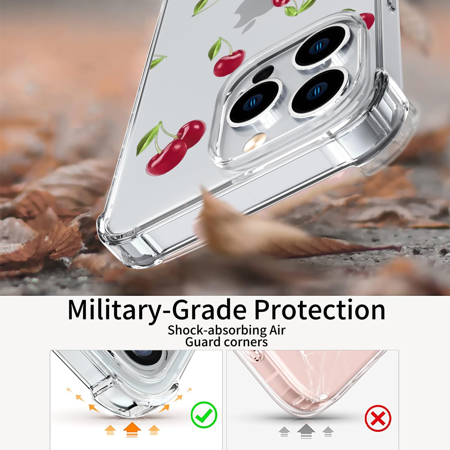 Amazon.com: Wihytec Fresh Cherry Phone Case for iPhone 13 Cherry