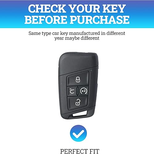 Miniatura 2 de Funda inteligente para llavero con control remoto, fundas para llaves de automóvil con llavero de cuero, funda de llavero de automóvil, funda de