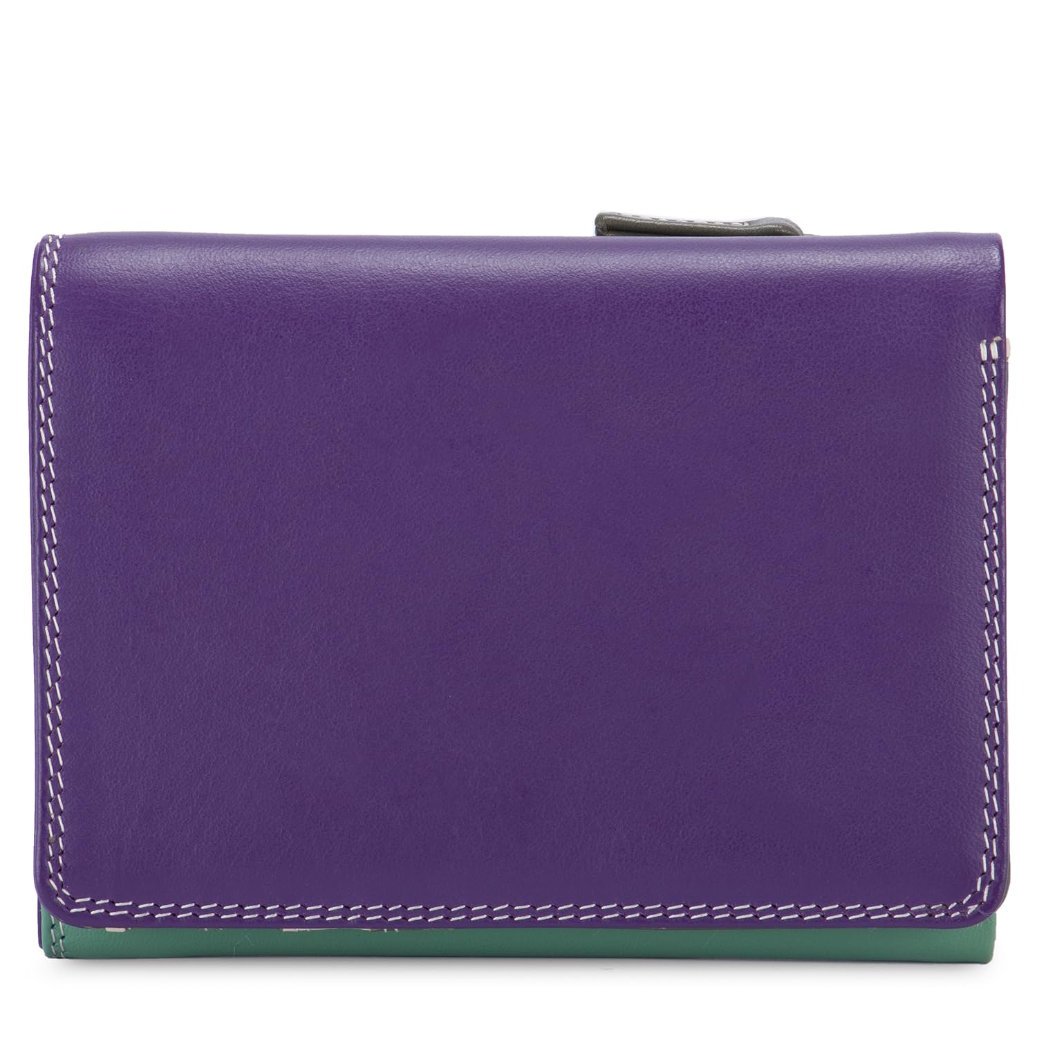 mywalit Leder Damen Geldbörse medium tri-fold Wallet Black